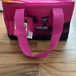 Trader Joe’s tj mini insulated cooler bag pink NWT